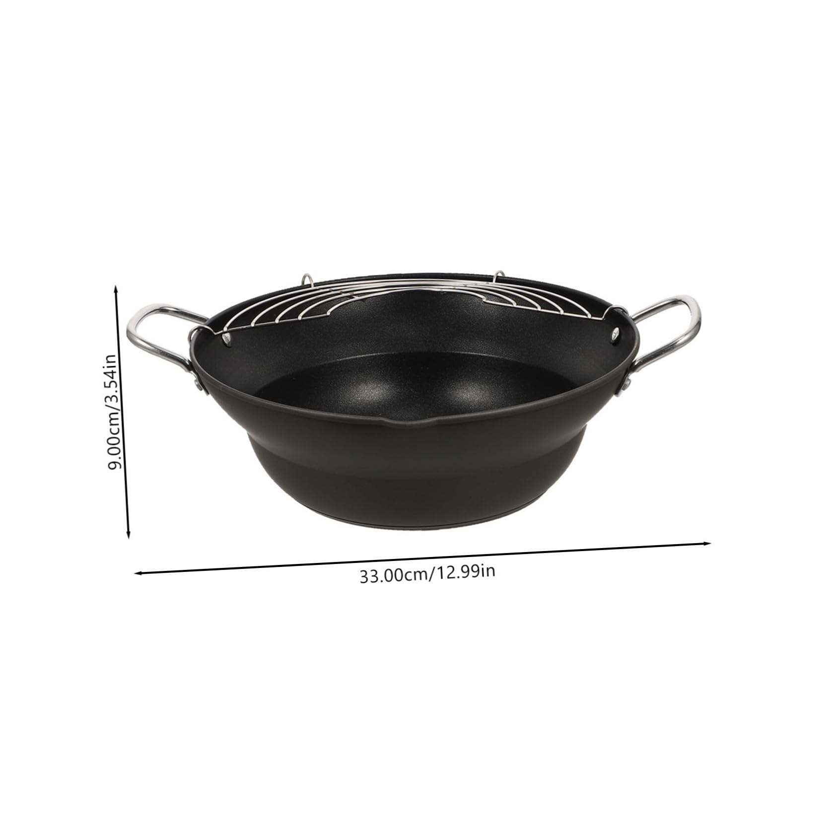 OFFSCH Japanese Electric Fryer Mini Deep Fryer Non-stick Pan Tempura Induction Cooker