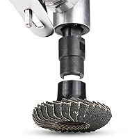 Vista 8 de BHA Discos de solapa de cambio rápido con borde curvado de circonio, 2 pulgadas, paquete de 10 (grano 40)