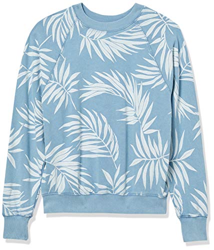 Billabong Women's Wild Palms Crew Neck Sweatshirt, French Blue, L
