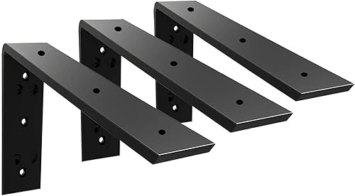 Miniatura 7 de Soporte para encimera, paquete de 2 soportes ocultos resistentes para encimeras de 20 x 6 x 2 12 pulgadas, soporte de metal para encimeras de