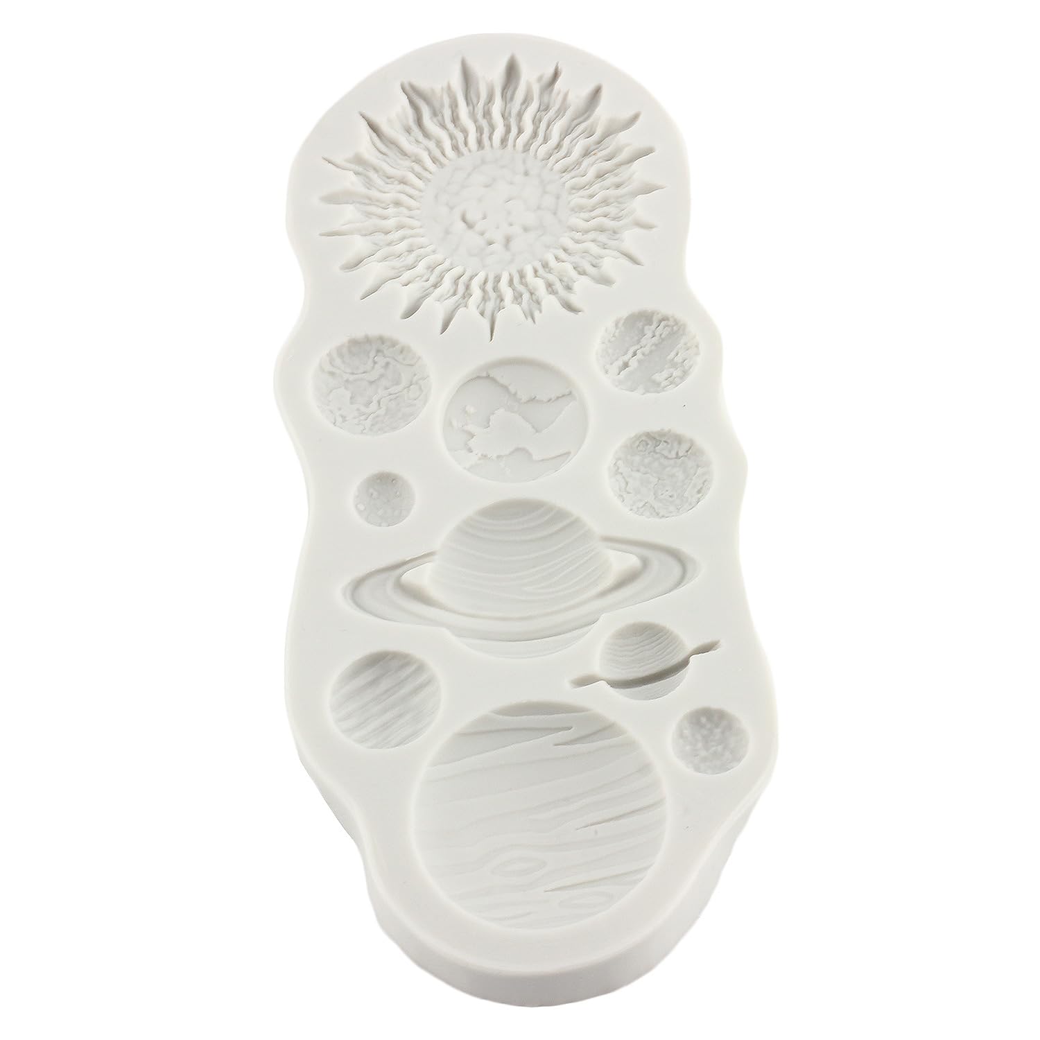 Sijiangmold Planeten Silikonformen 2er Set - Für Weltraum Fondant, Schokolade & Backdekoration