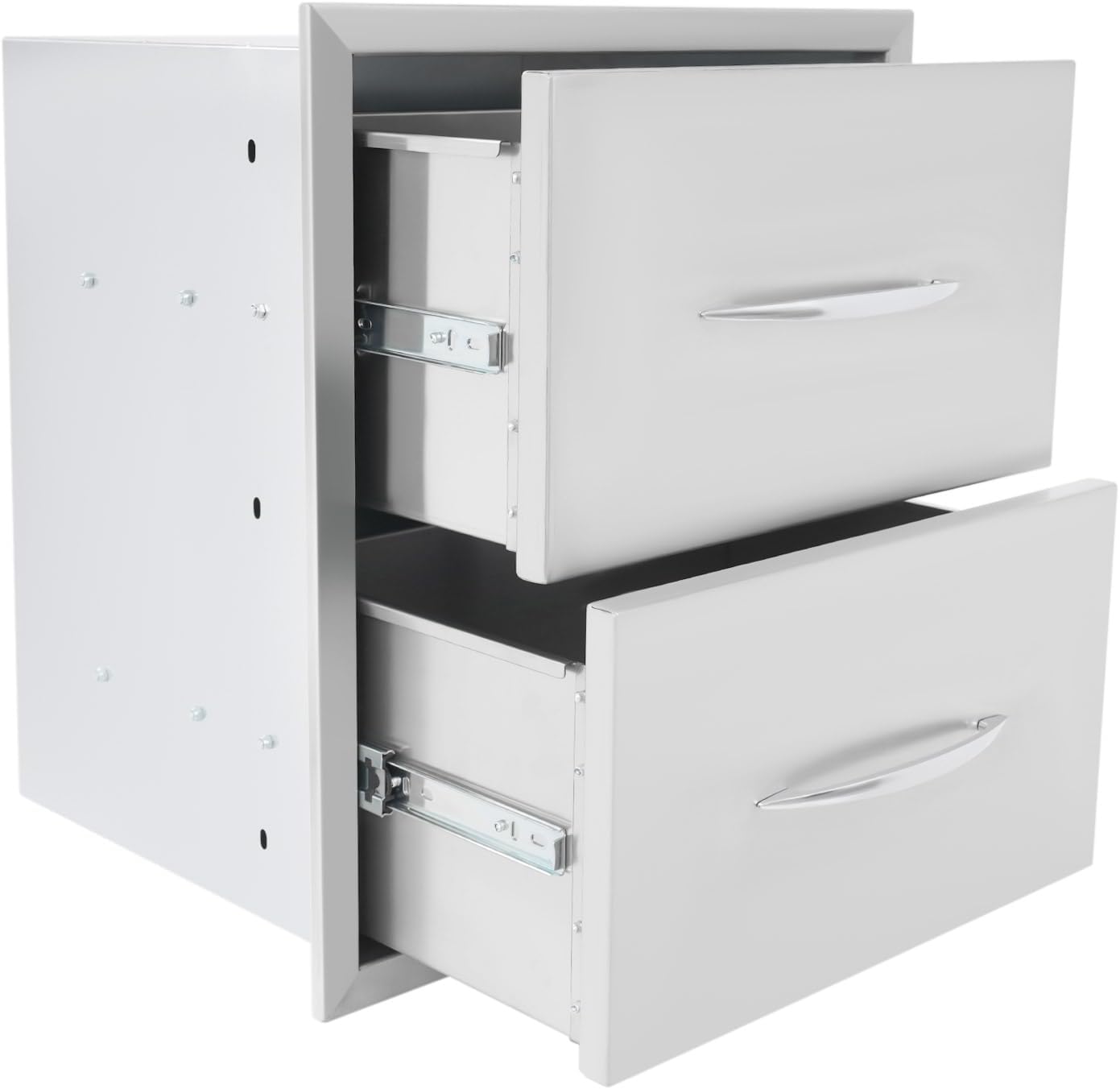 Outdoor Kitchen Drawer Combo Cabinet, Stainless Steel Triple Drawers with Integrated Access Door, Outdoor Built-in Cabinet for BBQ Island Grill Stations