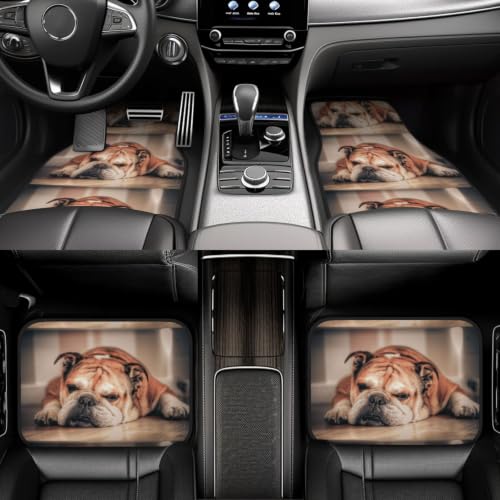 Alfombrillas de neopreno para coche que evitan manchas y suciedad, diseño Bulldog inglés 6