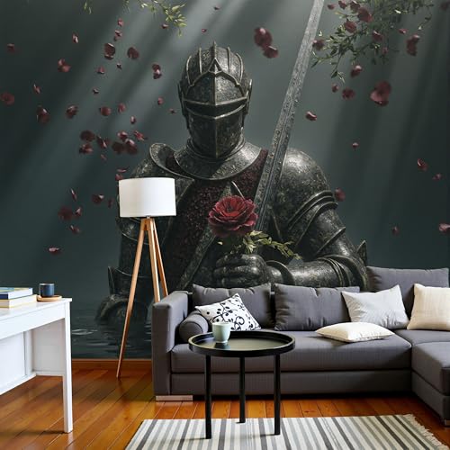 Tapete 3D Fototapete 3D Knight Rose 450x315cm Seidenstoff...