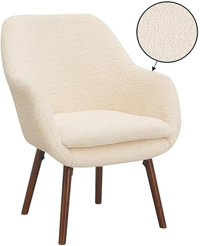 Miniatura 5 de Convenience Concepts Take a Seat Charlotte Wingback - Sillón de sherpa de 25.25 pulgadas, sillón de transición bohemio para oficina, estudio, sala