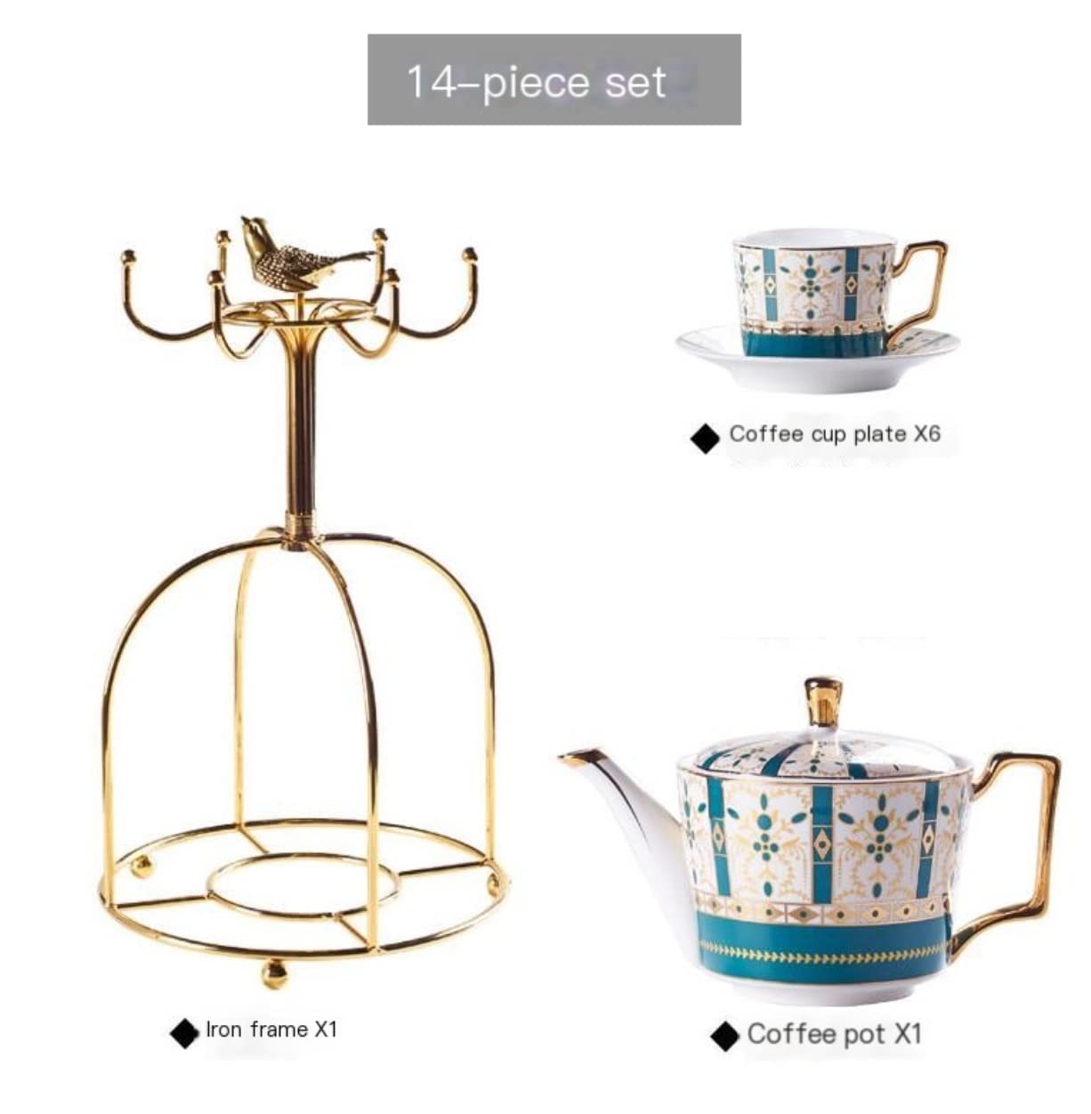 Zestaw Filiżanek Do Herbaty Kawy 14 Szt. Zestaw Do Herbaty Styl Europejski Szkliwiona Porcelana Serwis Do Kawy I Herbaty Z Filiżankami I Spodkiem Popołudniowa Herbata Drinkware Dla Domu