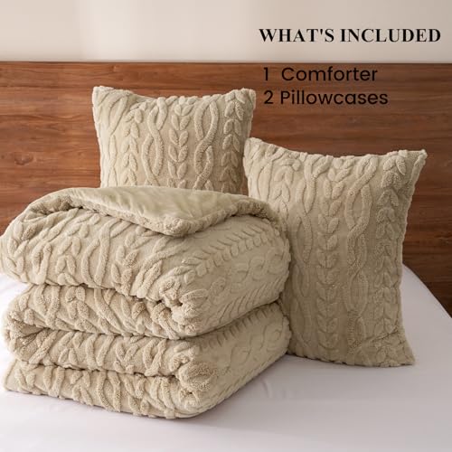 Phf Fluffy Sherpa Fleece Comforter Set King thumb #6