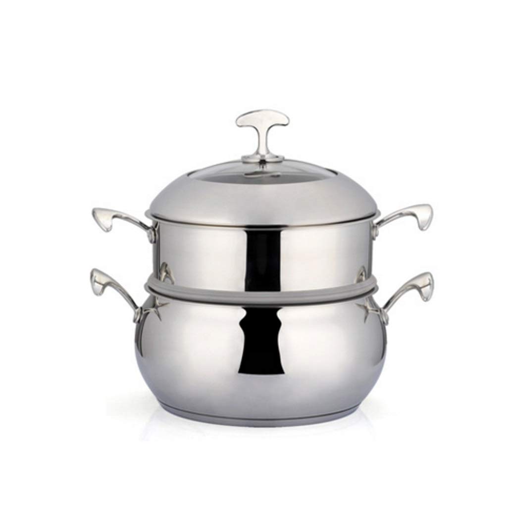GTHTUHFD Household Double-Layer Stainless Steel Soup Pot Steamer Household Thickened Cooking Pot Mini Steamer