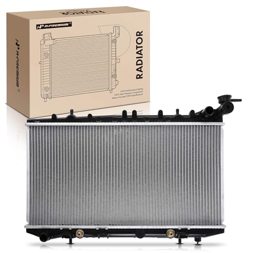 A-Premium Engine Coolant Radiator Assembly with Transmission Oil Cooler Compatible with Nissan Sentra 1991-2000 L4 1.6L, Automatic Transmission, Replace# 2141066Y01