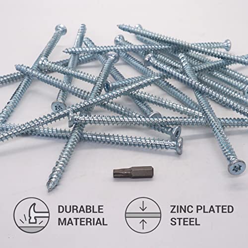 SKIR’CO (20 Stück) Verzinkte 7,5 x 152 mm Betonschrauben, Senkkopf, Mauerwerk Schrauben, Rahmen Befestigungsschraube