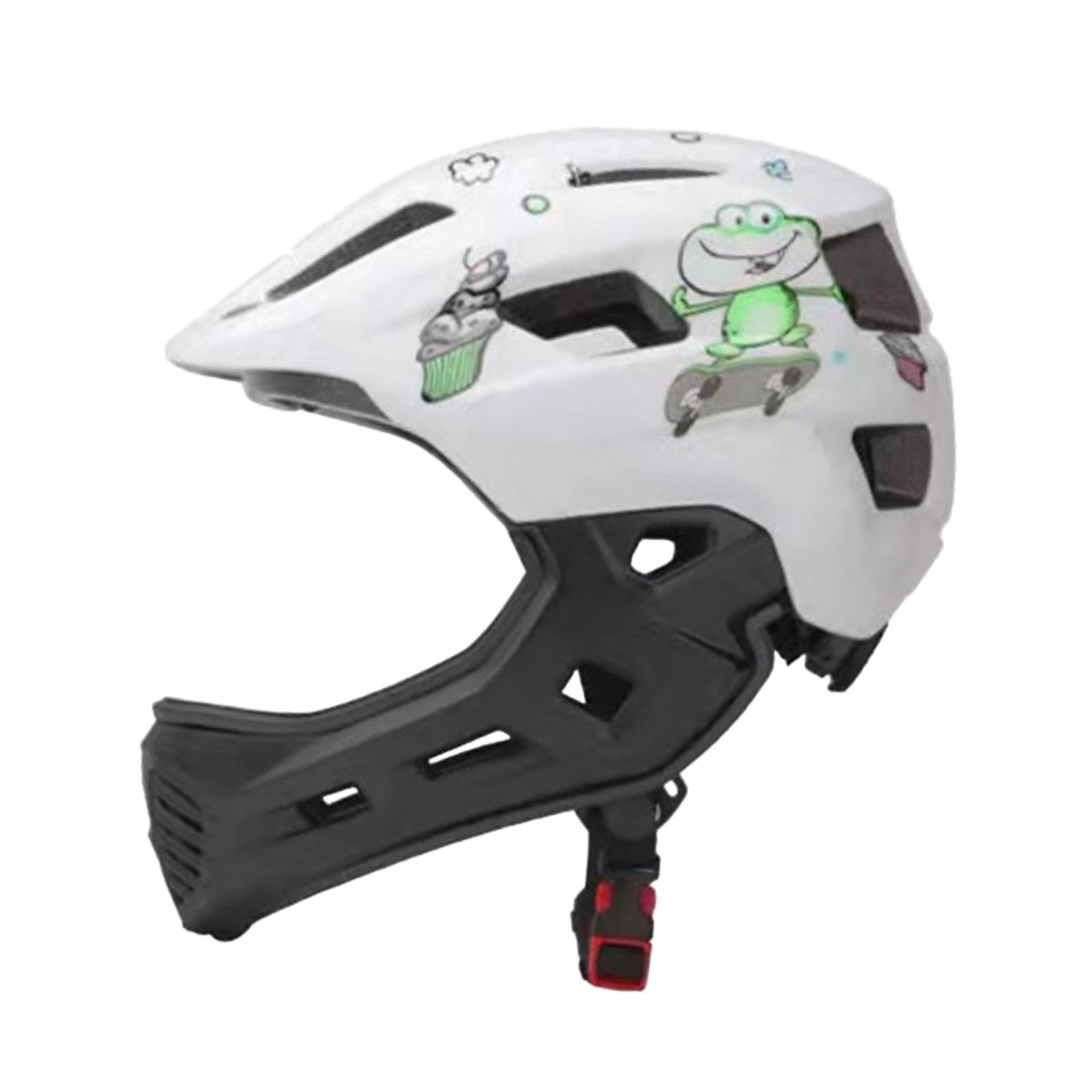 Kids Bike Helmet Lightweight Full Face Helmet for Scooter Road Bike Children Frog and White-image-17