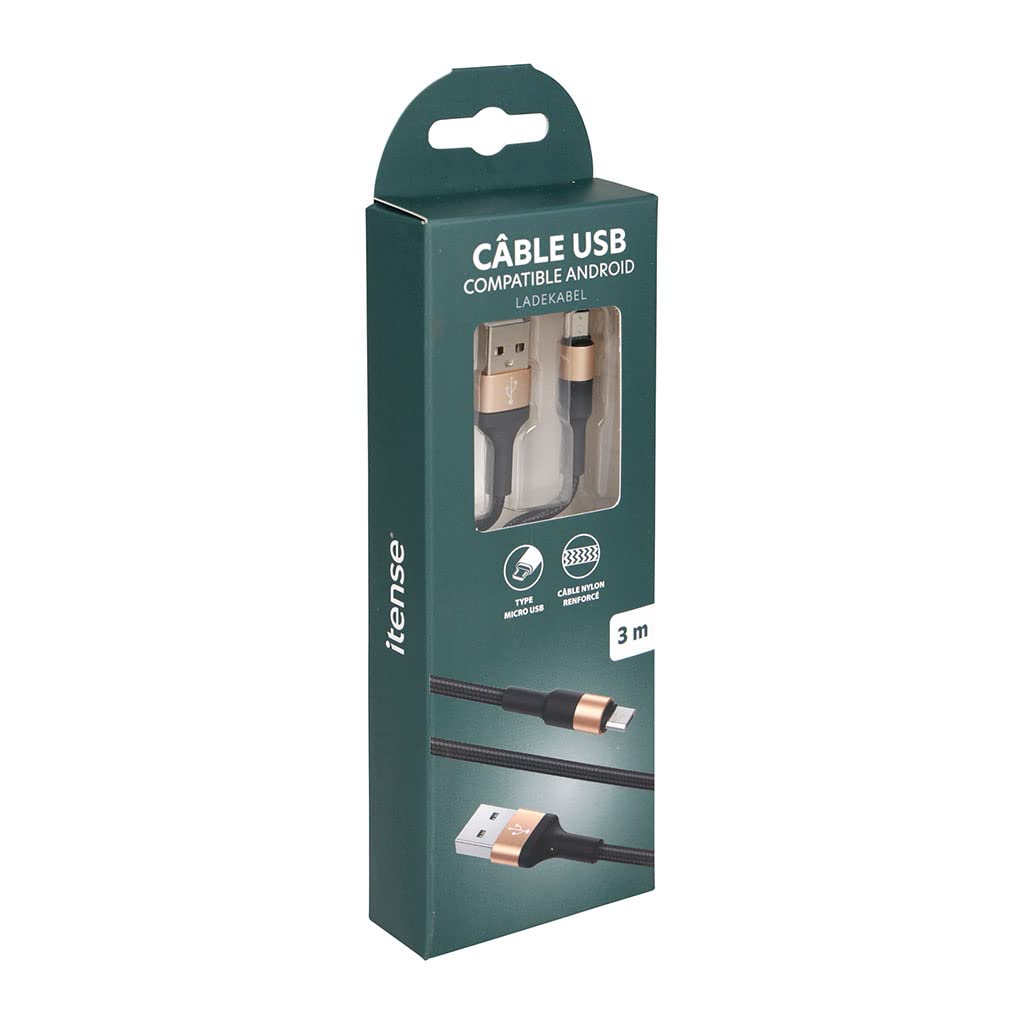 Itense Câble De Charge Rapide En Nylon Type Micro-USB