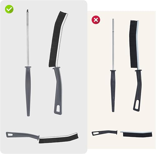 Miniatura 3 de Cepillo de limpieza de hendiduras (garantía auténtica), limpiador de lechada, cepillo para fregar, cerdas rígidas en ángulo, cepillo limpiador de