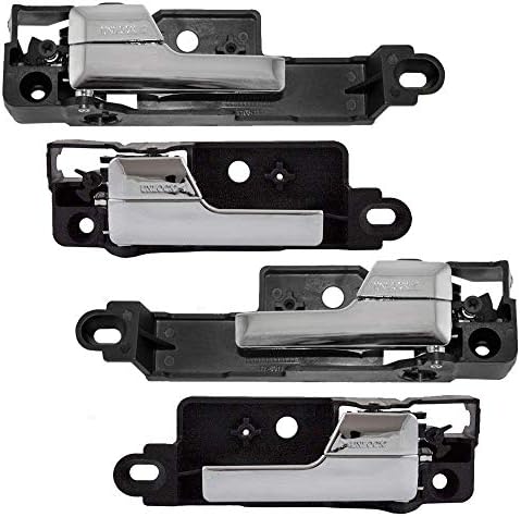 Eynpire 8305 Front & Rear Interior Inside Inner Door Handle with Chrome Lever for 06-12 Ford Fusion/07-12 Lincoln MKZ/06 Lincoln Zephyr/06-11 Mercury Milan - 4 Pc Set