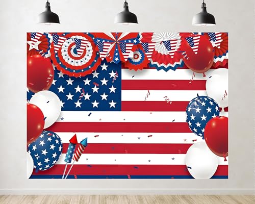Trykid 10x10ft American Flag Photography Backdrop Independence Day Patriotic Party