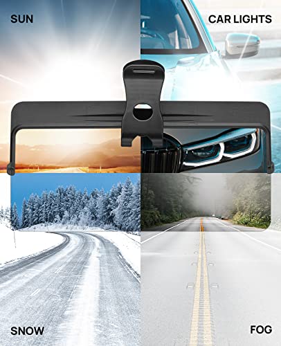 JOYTUTUS Sun Visor Extender for Compact SUVs and Sedans, Universal Anti-Glare Polarized Sun Visor Easy to Install, UV400 Visor Extension Protect from Glare/UV Ray/Stray Light, Safe Driving for Car - image 3