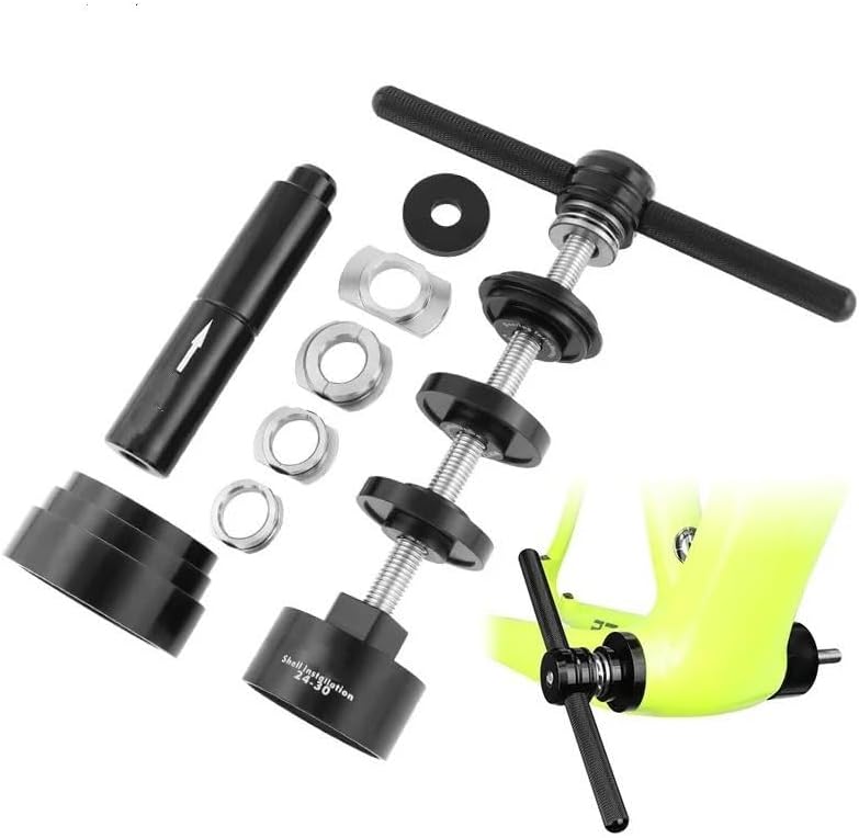 プレス フィット ボトム ブラケット ツール | ボトムブラケットプレス,取り外しプレス工具セット 自転車リムーバー BB86/BB 自転車  工具セット 自転車ボトムブラケットベアリング取り外し/取り付けツール MTB ロードバイク BB プレスフィット 24mm 自転車 工具セット 自転車ツールキット ボトムブラケット取り付け取り外しツール 自転車ボトムブラケットベアリングリムーバー BB86