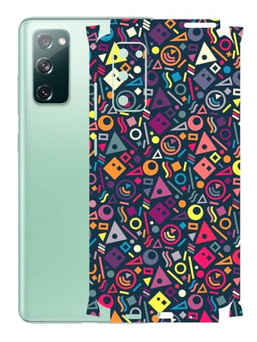 Image of AtOdds - Compatible for Samsung Galaxy S20 FE Mobile Back Skin Rear Screen Guard Protector Film Wrap (Coverage - Back+Camera+Sides) (Shapes Graffiti)