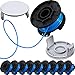 10 Pièces AC14RL3A Ligne de Bobine Coupe-Herbe de Rechange 11 ft 0,065 Pouce Bobine de Corde d'Herbe Ligne de Bobine de Coupe, 2 Bobine Coupe-Bordures Compatible avec Ryobi 18V, 24V, 40V