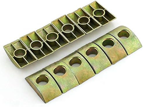 Half Moon Washer Furniture Nut Connector Nuts Spacer Washer Bronze Tone 8mm Hole Dia - 12 Pcs