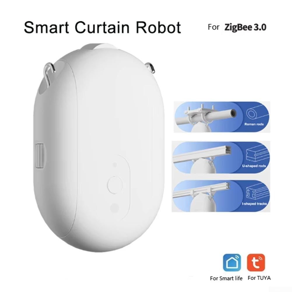 Yhenlovtt Motor de cortina para 3.0 y aplicación, controlador de cortina eléctrico con control de voz para Alexa Assistant, compatible con I U Roman Rod (L&U ROD)