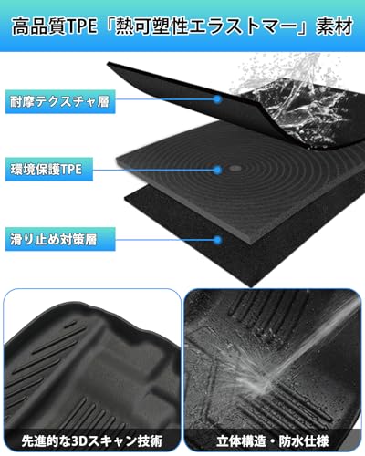 CARTIST スズキ 新型ハスラー MR52S MR92S フロアマット 4PCS