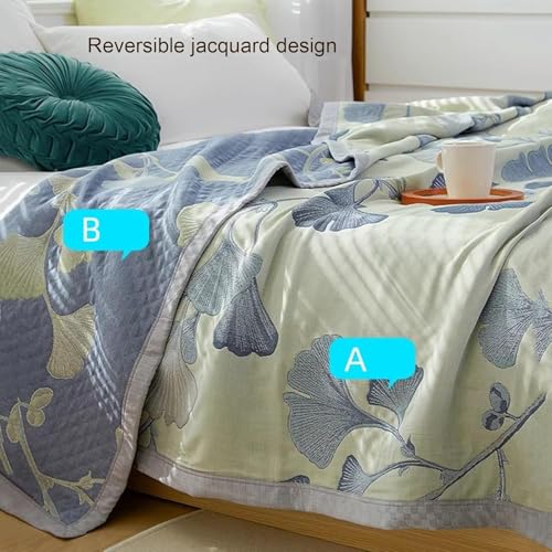Edredón de reina con diseño botánico de ginkgo para dormitorio moderno 5