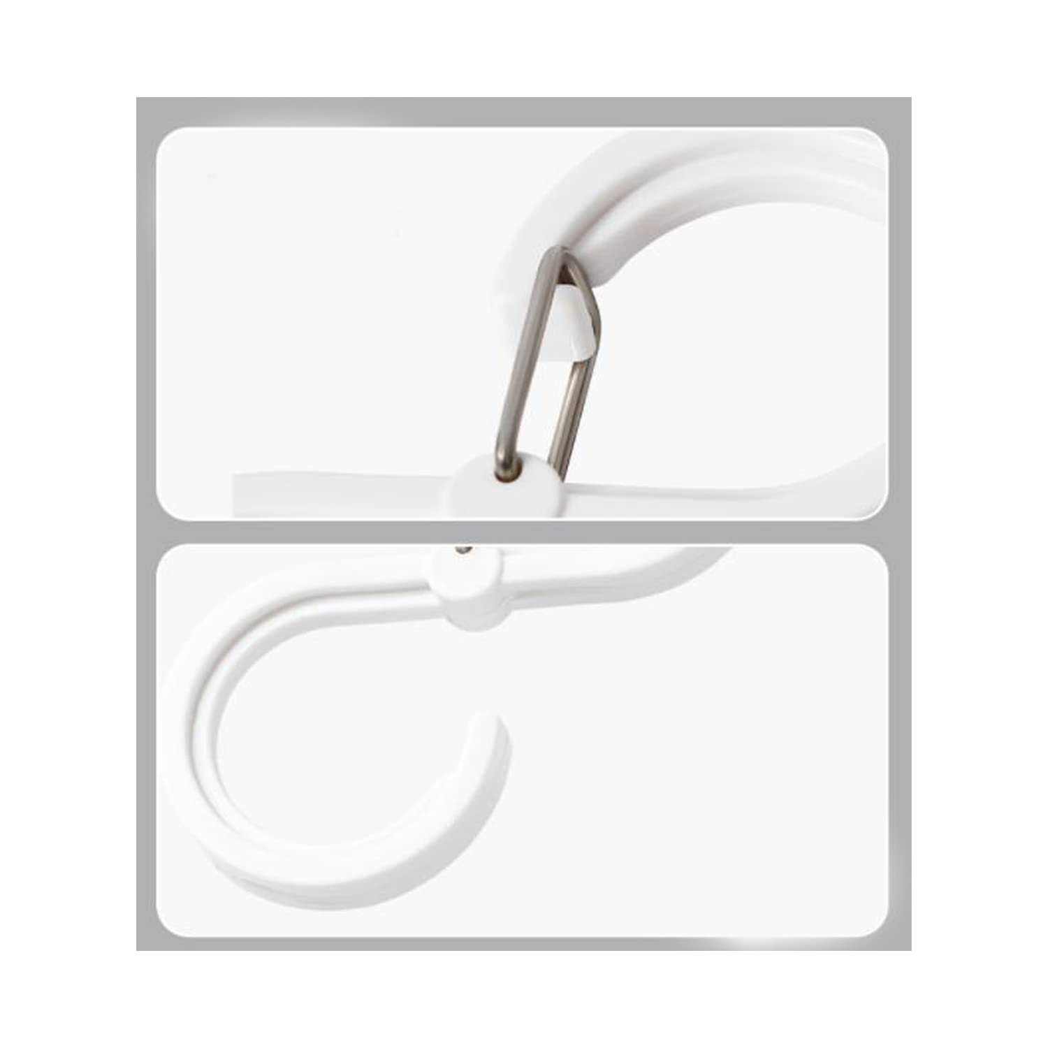 9 Ganci A S Bianchi In Plastica - Multipli Usi Per Appendere Vestiti, Utensili Da Cucina, Accessori, Soluzione Salva Spazio - 2