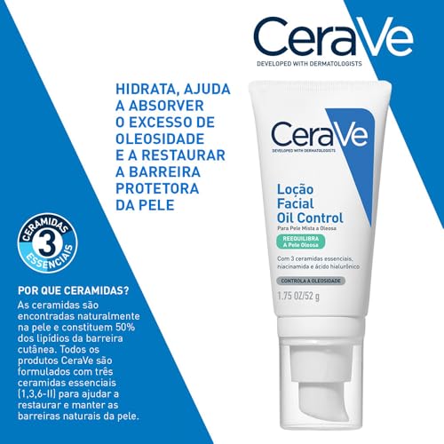 CeraVe, Loção Facial Hidratante com Controle de Oleosidade, 52g