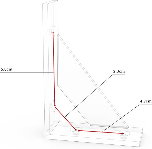Miniatura 3 de SOGAL Soporte de estante pequeño, con 4 formas de montaje, soporte de estante montado en la pared, soportes de estante blancos de 3 x 4 pulgadas,
