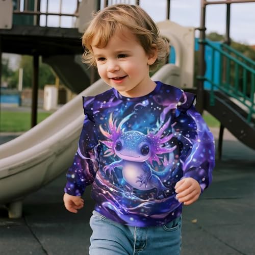 Xpyiqun Sweatshirts Girls Crewneck Pullover Tops Ruffle Long Sleeve Shirt Athletic Fall Outfits4