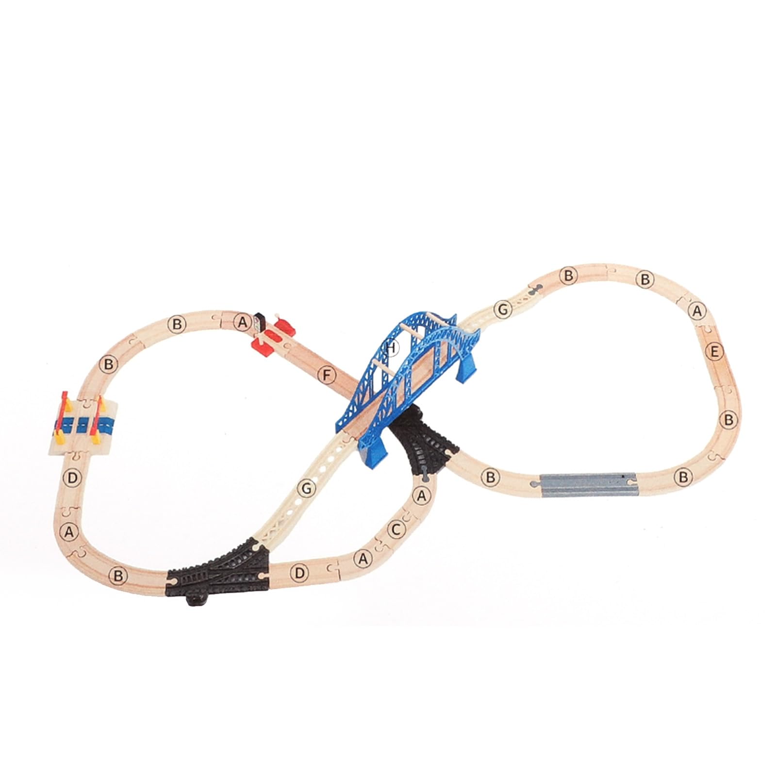 Holzeisenbahn-Set, Elektrisches Eisenbahngleis-Spielset, Kleinkindspielzeug, Interaktives Pädagogisches Kleinkind-Eisenbahn-Set-Spielzeug, Holzspielzeug für und Mädchen