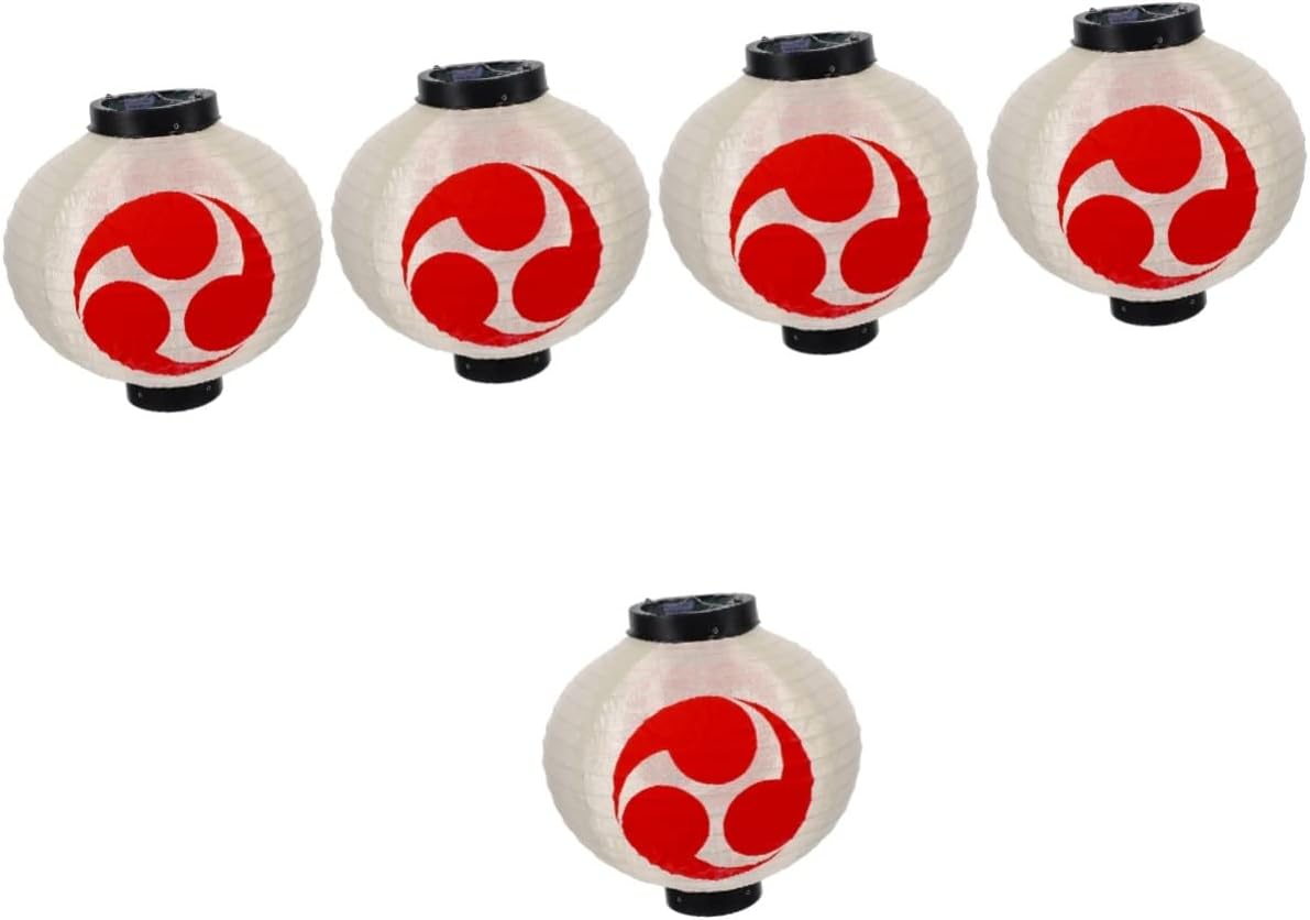 5pcs Japanese Izakaya Lantern Cloth Lantern Decor for Outdoor Restaurant Use Simple Design for Festivals Parties Elegant Japanese Style Decorative Light