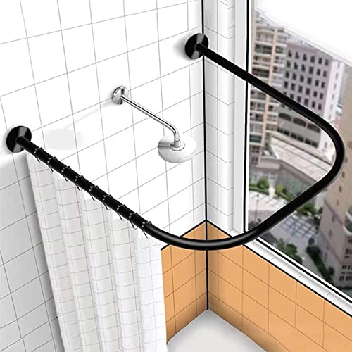 Barre de suspension réglable sans perçage pour douche d'angle en U