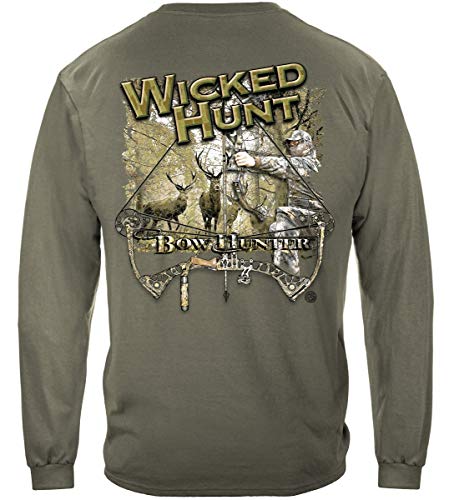 Erazor Bits Camisetas de manga comprida para Wicked Hunt, camisetas de manga comprida American Hunt,