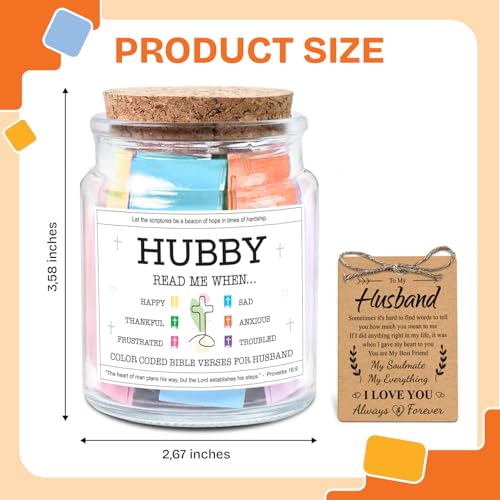 Image of NewEleven Gifts For Husband - Christian Gifts For Him, Husbands - Birthday Gift for Husband from Wife - Meaningful Presents For Hubby From Wife, Her - Bible Verse Jar
