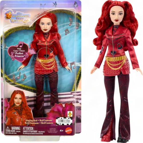 Mattel Disney Descendants: Wicked Wonderland Singing Red Doll with Movie-Inspired Clothes Sings Perfect Princess in English