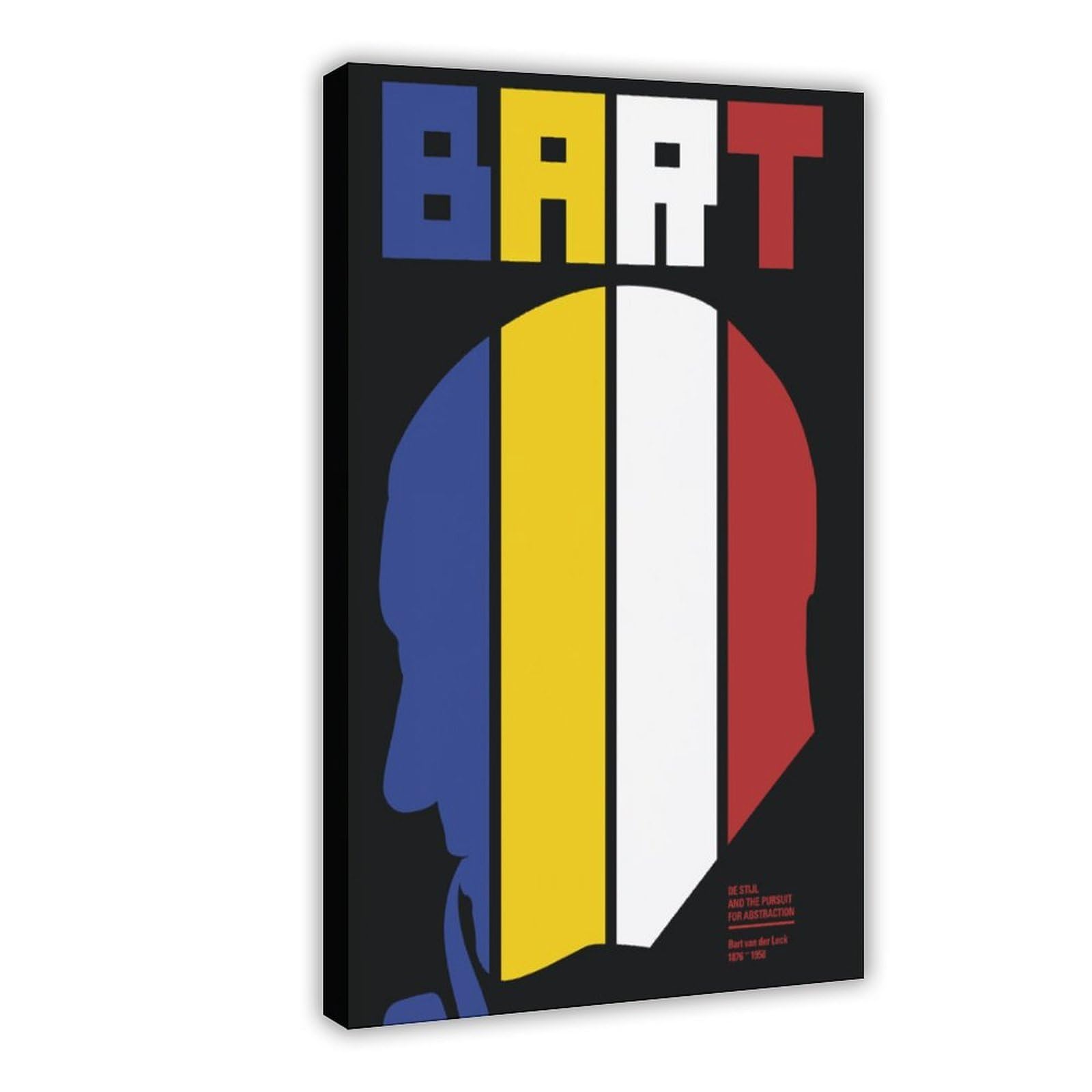 GJtyRFH B Van Der LECK Mid Century Modern Piet Mondrian Dutch Theo Doesberg Bauhaus De Canvas Modern Poster Wall Art Prints Paintings Living Room Bedroom Decor 20" L X 30" W