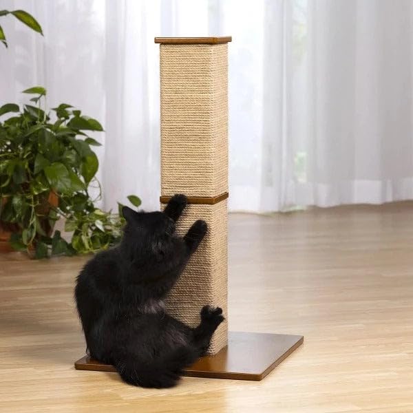 EMIWUD FURNITURE Wooden Floor Standing Cat Scratchers Pad - Natural Wood, Durable Design for Happy Cats and Furniture Protection (B0CP4GFCRJ) Amazon Price History, Amazon Price Tracker
