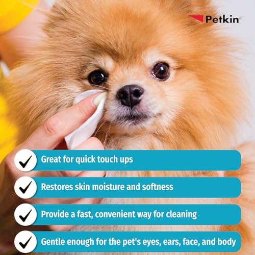 Image of Petkin Petwipes Big 'n Thick Extra Large Pet Wipes for Dogs and Cats Cleans Face, Ears, Body and Eye Area Super Convenient, Ideal for Home Or Travel-18 X 28 Cm | Big N Thick Mineral Wipes