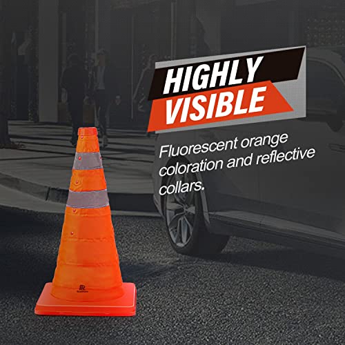 Image of RoadHero 18 Inch 6 Pack Collapsible Traffic Safety Cones, Orange