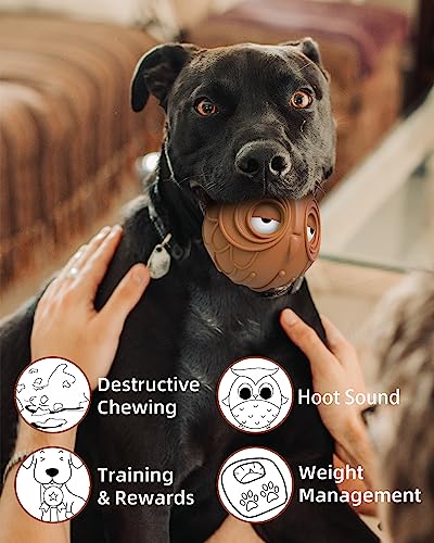 Giggle Ball for Dogs Owl Dog Toys for Aggressive Chewers Medium Large Dogs Fun Gift for Dog Natural Rubber Herding Ball for Dogs Cute Owl Hoot Brown New Giggle Ball for Dogs Owl Dog Toys for Aggressive Chewers Medium Large Dogs Fun Gift for Dog Natural Rubber Herding Ball for Dogs Cute Owl Hoot Brown New