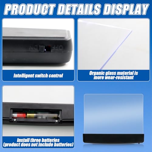 Luyuttn Lámpara de Lectura, Luz Plana para Libros, LED Luz de Lectura de Iluminación de Panel Plano, para Lectores Noche, E-Reader, Tablet, Estudio, Cama, Libro, Viaje - imagen 3