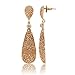 Moonstruck Costume Jewelry Women's Rose Gold Dangle Drop Studded Party Earrings