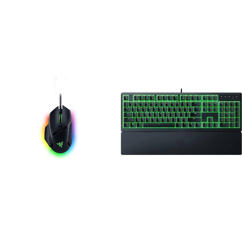 Razer Basilisk V3 - Mouse da Gioco Personalizzabile Cablato & Ornata V3 X - Tastiera a membrana a basso profilo Chroma RGB