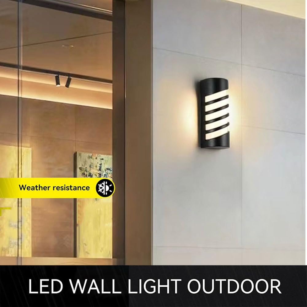Muro Esterno Luce Moderna Experience Apparecchiatura per casa 3000k White White White Matte Montano Portico Nero IP65 Garage Affrotta del Garage Backyard Garden