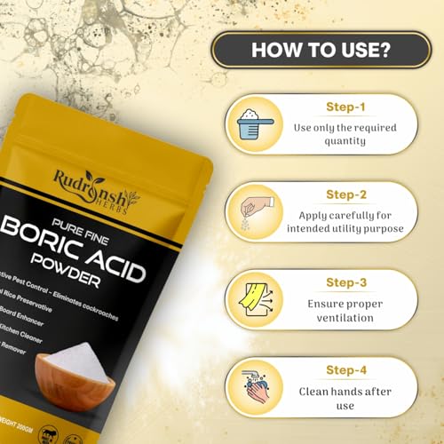 Image of Boric Acid Powder for Home Pest Control, Ant & Cockroach Powder | Multipurpose boric acid powder helps manage ants, cockroaches, bed bugs and other crawling insects indoors.