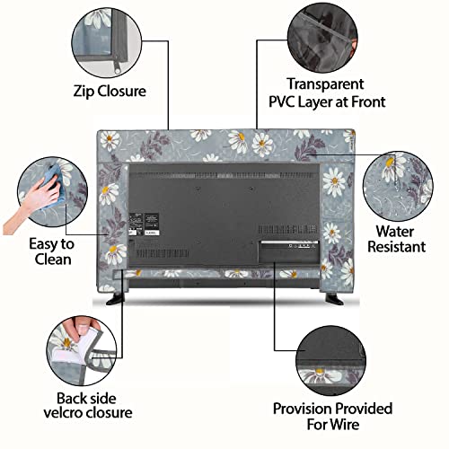 Image of Transparent LCD /LED T.V Protector Cover with Zipper Enclosure for 26 Inch Suitable for All Major Brand & Model (Color-Gray, Size-25.5.3x17 Inches)