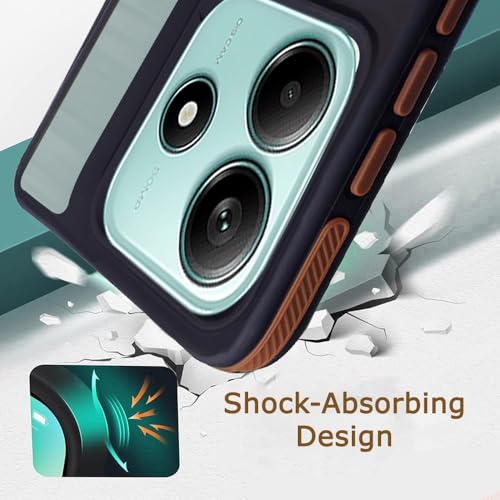 Image of A rtistque TPU+PC Frosted Ultra Matte Back Cover Case for Redmi Note 14 5G | Smooth Sides with Grip | Stylish Protective Design | Raised Camera Edges | Redmi Note 14 5g Back Cover - Brown