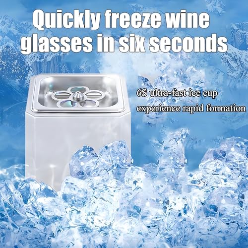 Máquina enfriadora de vidrio instantánea, 8-10 segundos de enfriamiento con luz LED, perfecta para vino, cóctel, champán y bebidas mixtas en bares y restaurantes